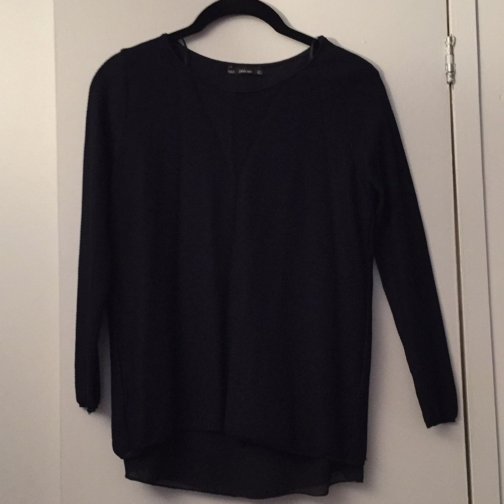 Zara long sleeve knit top